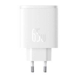Зарядно устройство 220V BASEUS 65W, USB-A, 2xUSB-C, Cube Pro (P10152301213-00)  Зарядно устройство 220V BASEUS 65W, USB-A, 2xUSB-C, Cube Pro (P10152301213-00)