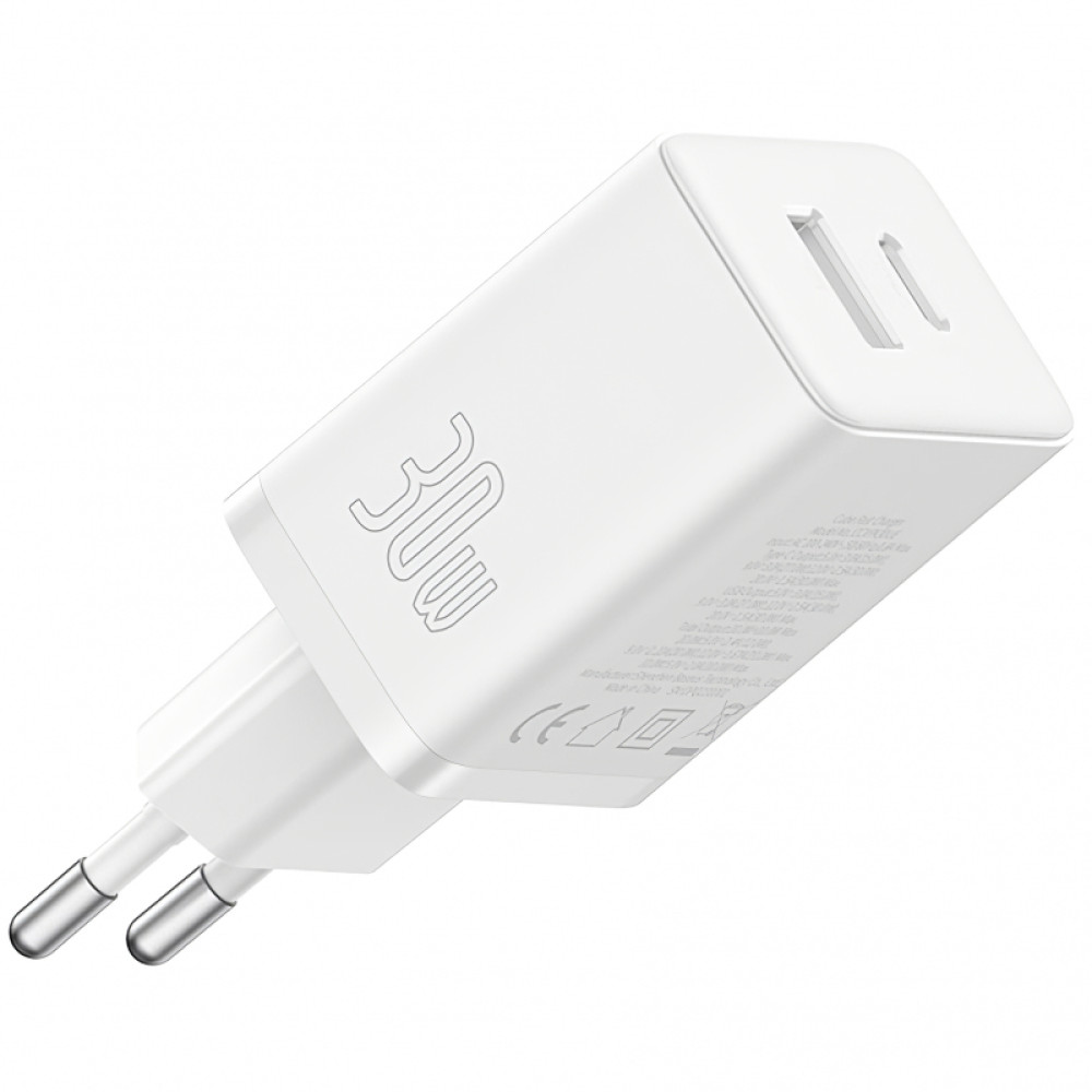 Зарядно устройство 220V BASEUS 30W, USB-A, USB-C, Cube Pro (P10111404213-00) Зарядно устройство 220V BASEUS 30W, USB-A, USB-C, Cube Pro (P10111404213-00)