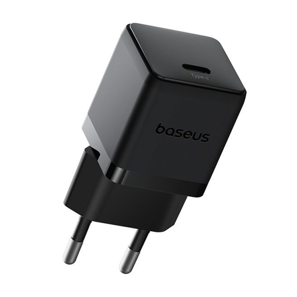Зарядно устройство BASEUS 30W, 220V, USB-C - Palm fast + кабел, черно (P10111605113-01)