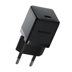 Зарядно устройство BASEUS 30W, 220V, USB-C - Palm fast + кабел, черно (P10111605113-01)