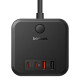 Разклонител и Зарядно устройство 220V BASEUS 30W PowerCombo Cube - (E00066400117-00), 3xAC Sockets + 2XUSB + 2XUSB-C