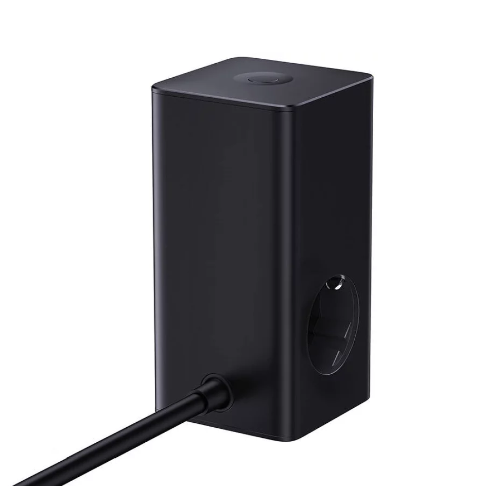Разклонител и Зарядно устройство 220V BASEUS 100W PowerCombo Tower - (E00023609113-00), 4000W, 2xAC Sockets + 2XUSB + 2XUSB-C(PD) Разклонител и Зарядно устройство 220V BASEUS 100W PowerCombo Tower - (E00023609113-00), 4000W, 2xAC Sockets + 2XUSB + 2XUSB-C(PD)