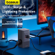 Разклонител и Зарядно устройство 220V BASEUS 35W PowerCombo Tower - (E00023606113-00), 4000W, 3xAC Sockets + 2XUSB + 2XUSB-C(PD) Разклонител и Зарядно устройство 220V BASEUS 35W PowerCombo Tower - (E00023606113-00), 4000W, 3xAC Sockets + 2XUSB + 2XUSB-C(PD)