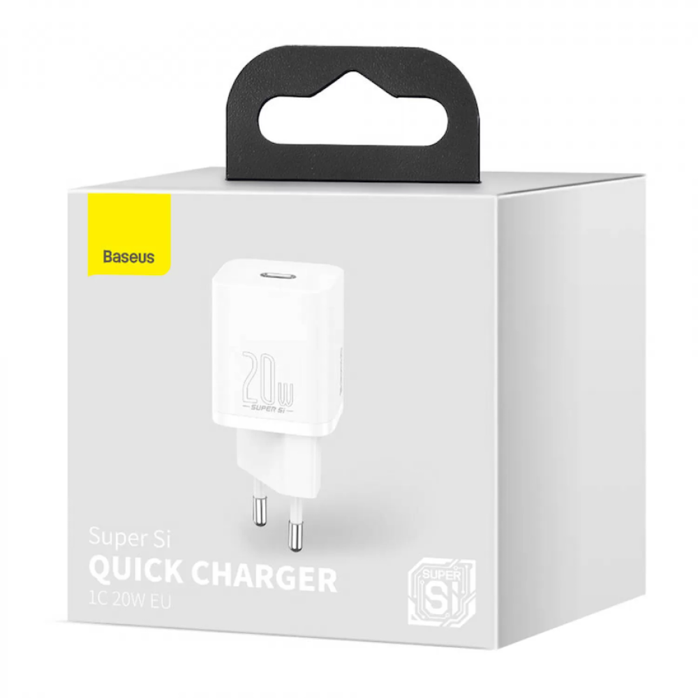Зарядно устройство 220V BASEUS 20W, USB-C, Super Si (CCSUP-B02)