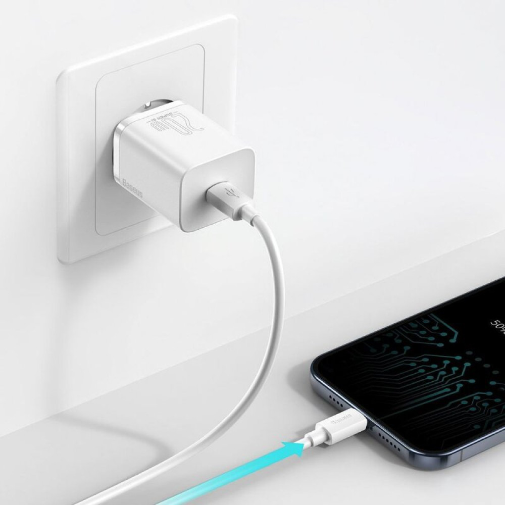 Зарядно устройство 220V BASEUS 20W, USB-C, Super Si (CCSUP-B02)
