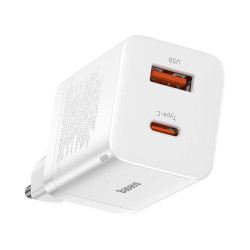 Зарядно устройство 220V BASEUS 30W, USB-A, USB-C, Super Si Pro (CCSUPP-E02) Зарядно устройство 220V BASEUS 30W, USB-A, USB-C, Super Si Pro (CCSUPP-E02)