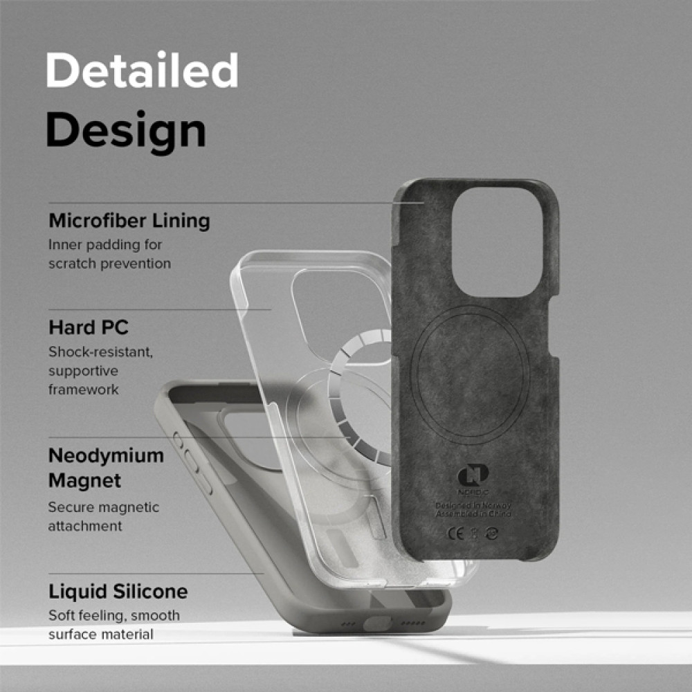 Калъф NORDIC Liquid Silicone за Apple iPhone 15 Pro, MagSafe 