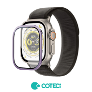 Стъклен протектор COTECi 9D за смарт часовник Apple iWatch Ultra 1 49мм - Сапфирена-алуминиева рамка Стъклен протектор COTECi 9D за смарт часовник Apple iWatch Ultra 1 49мм - Сапфирена-алуминиева рамка