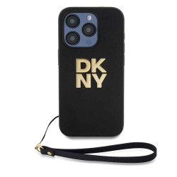 Калъф DKNY PU Leather Stack Logo Wrist Strap Beige за Apple iPhone 14 Pro - DKHCP14LPBSWSK  Калъф DKNY PU Leather Stack Logo Wrist Strap Beige за Apple iPhone 14 Pro - DKHCP14LPBSWSK