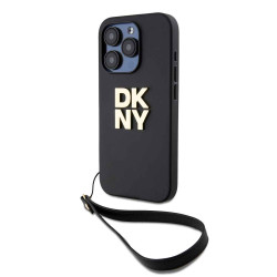 Калъф DKNY PU Leather Stack Logo Wrist Strap Beige за Apple iPhone 14 Pro - DKHCP14LPBSWSK  Калъф DKNY PU Leather Stack Logo Wrist Strap Beige за Apple iPhone 14 Pro - DKHCP14LPBSWSK