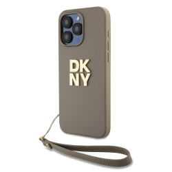 Калъф DKNY PU Leather Stack Logo Wrist Strap Beige за Apple iPhone 15 Pro - DKHCP15LPBSWSE  Калъф DKNY PU Leather Stack Logo Wrist Strap Beige за Apple iPhone 15 Pro - DKHCP15LPBSWSE