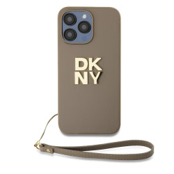 Калъф DKNY PU Leather Stack Logo Wrist Strap Beige за Apple iPhone 15 Pro - DKHCP15LPBSWSE  Калъф DKNY PU Leather Stack Logo Wrist Strap Beige за Apple iPhone 15 Pro - DKHCP15LPBSWSE