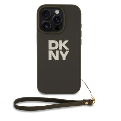 Калъф DKNY PU Leather Stack Logo Wrist Strap Green за Apple iPhone 16 Pro - DKHCP16LPBSWSA  Калъф DKNY PU Leather Stack Logo Wrist Strap Green за Apple iPhone 16 Pro - DKHCP16LPBSWSA
