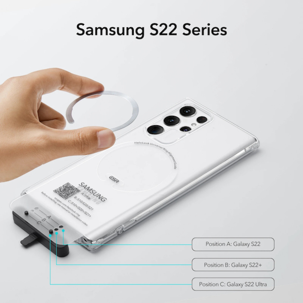 Комплект от 2 пръстена ESR - HaloLock Ring MagSafe - черен + сребрист Комплект от 2 пръстена ESR - HaloLock Ring MagSafe - черен + сребрист