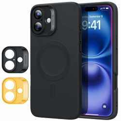 Калъф ESR Camera grids SET Cloud Soft за Apple iPhone 16, MagSafe, черен Калъф ESR Camera grids SET Cloud Soft за Apple iPhone 16, MagSafe, черен