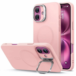 Калъф ESR Cloud Soft за Apple iPhone 16 със стойка, MagSafe, розов Калъф ESR Cloud Soft за Apple iPhone 16 със стойка, MagSafe, розов