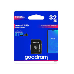 Карта памет GOODRAM - class 10 + адаптер, 32GB Карта памет GOODRAM - class 10 + адаптер, 32GB