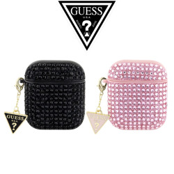 Калъф GUESS за AirPods 1 - Rhinestones Triangle Metal Logo Калъф GUESS за AirPods 1 - Rhinestones Triangle Metal Logo