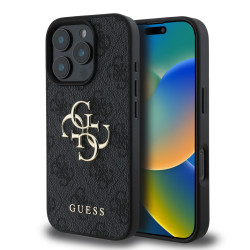 Калъф Guess GUHCP16S4GMGGR PU 4G Metal Logo Grey за Apple iPhone 16 Калъф Guess GUHCP16S4GMGGR PU 4G Metal Logo Grey за Apple iPhone 16