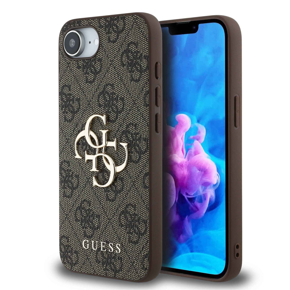 Калъф Guess GUHCPSE44GMGBR PU 4G Metal Logo Pink за Apple iPhone 16e Калъф Guess GUHCPSE44GMGBR PU 4G Metal Logo Pink за Apple iPhone 16e