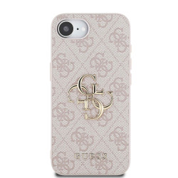 Калъф Guess GUHCPSE44GMGPI PU 4G Metal Logo Pink за Apple iPhone 16e Калъф Guess GUHCPSE44GMGPI PU 4G Metal Logo Pink за Apple iPhone 16e