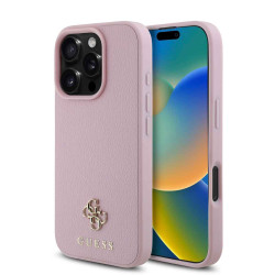 Калъф Guess PU 4G Small Metal Logo MagSafe GUHMP16LPGCSM4MP за Apple iPhone 16 Pro Калъф Guess PU 4G Small Metal Logo MagSafe GUHMP16LPGCSM4MP за Apple iPhone 16 Pro