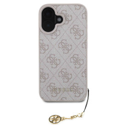 Калъф Guess GUHCP16SF4GCP Charm Tone on Tone Pink за Apple iPhone 16 Калъф Guess GUHCP16SF4GCP Charm Tone on Tone Pink за Apple iPhone 16