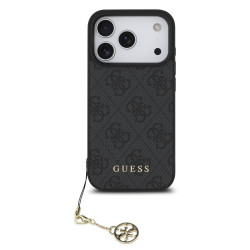 Калъф Guess GUHMP17LGF4GCK Charm Tone on Tone Grey за Apple iPhone 17 Pro Калъф Guess GUHMP17LGF4GCK Charm Tone on Tone Grey за Apple iPhone 17 Pro