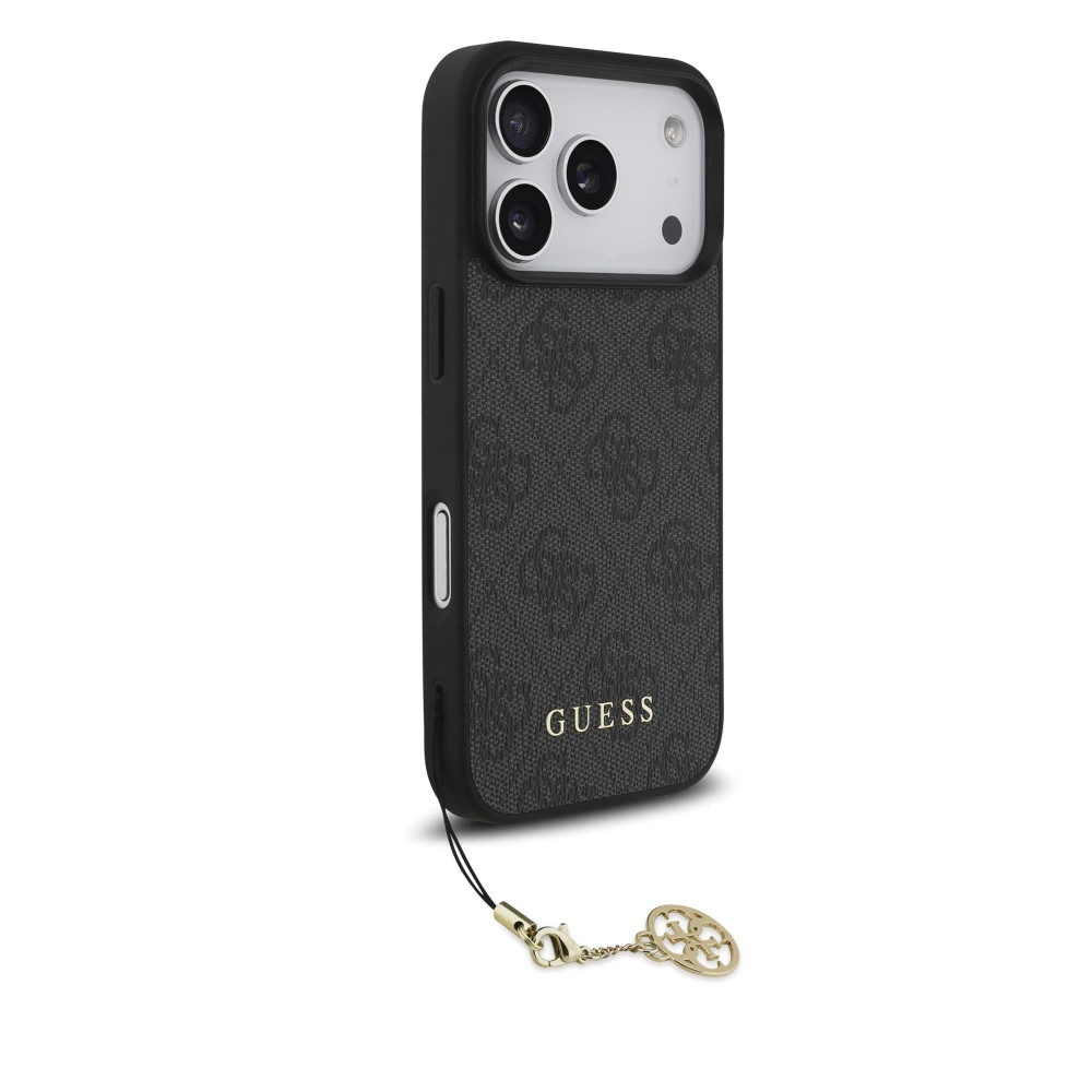 Калъф Guess GUHMP17LGF4GCK Charm Tone on Tone Grey за Apple iPhone 17 Pro Калъф Guess GUHMP17LGF4GCK Charm Tone on Tone Grey за Apple iPhone 17 Pro
