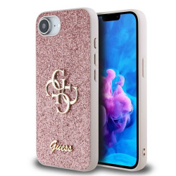 Калъф Guess PU Fixed Glitter 4G Metal Logo Pink GUHCPSE4HG4SGPза Apple iPhone 16e Калъф Guess PU Fixed Glitter 4G Metal Logo Pink GUHCPSE4HG4SGPза Apple iPhone 16e