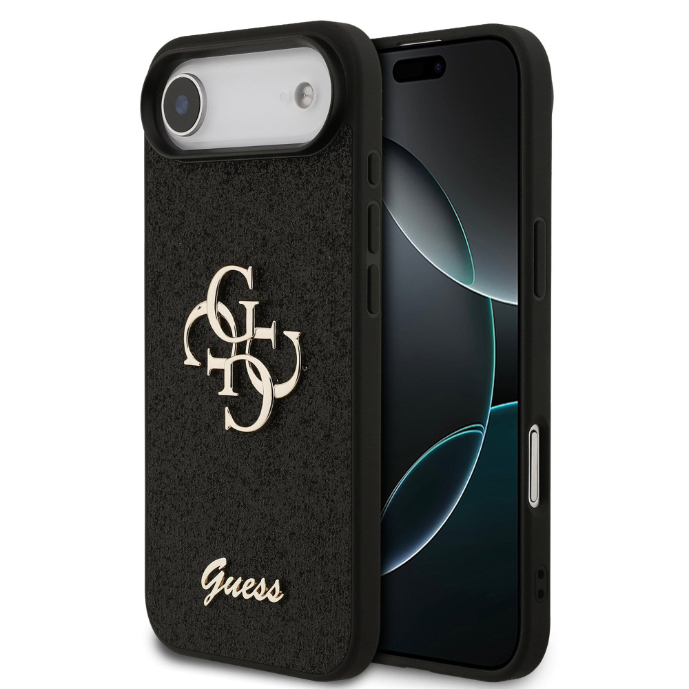 Калъф Guess PU Fixed Glitter 4G Metal Logo Black GUHCP17MHG4SGK за Apple iPhone 17 Air Калъф Guess PU Fixed Glitter 4G Metal Logo Black GUHCP17MHG4SGK за Apple iPhone 17 Air
