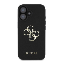 Калъф Guess PU Grained 4G Metal Logo GUHCP16SPGT4MBK за Apple iPhone 16 Калъф Guess PU Grained 4G Metal Logo GUHCP16SPGT4MBK за Apple iPhone 16