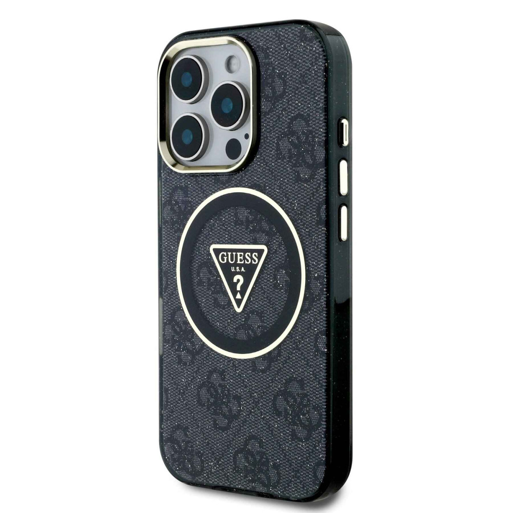 Калъф Guess IML 4G Glitter and Triangle Logo MagSafe GUHMP16XHG4PRTGK за Apple iPhone 16 Pro Max Калъф Guess IML 4G Glitter and Triangle Logo MagSafe GUHMP16XHG4PRTGK за Apple iPhone 16 Pro Max