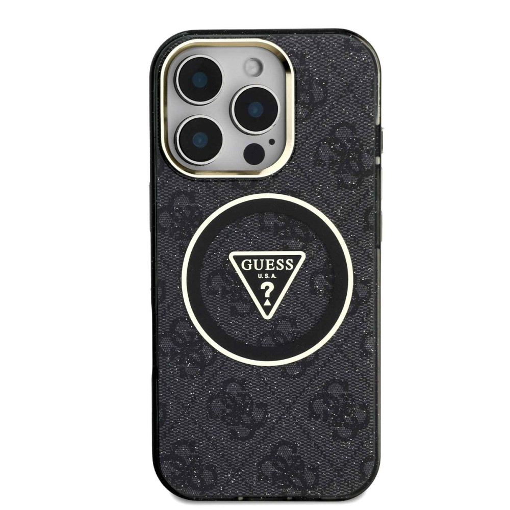Калъф Guess IML 4G Glitter and Triangle Logo MagSafe GUHMP16XHG4PRTGK за Apple iPhone 16 Pro Max Калъф Guess IML 4G Glitter and Triangle Logo MagSafe GUHMP16XHG4PRTGK за Apple iPhone 16 Pro Max