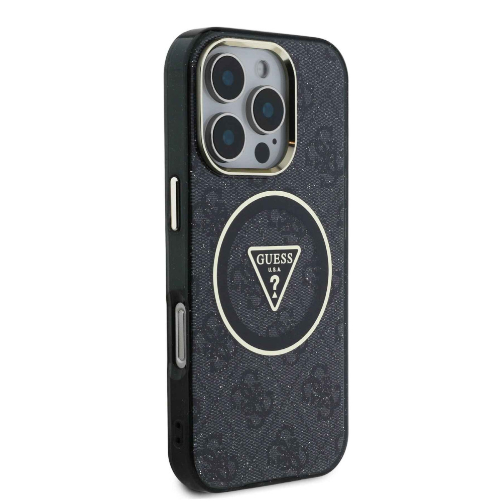 Калъф Guess IML 4G Glitter and Triangle Logo MagSafe GUHMP16XHG4PRTGK за Apple iPhone 16 Pro Max Калъф Guess IML 4G Glitter and Triangle Logo MagSafe GUHMP16XHG4PRTGK за Apple iPhone 16 Pro Max