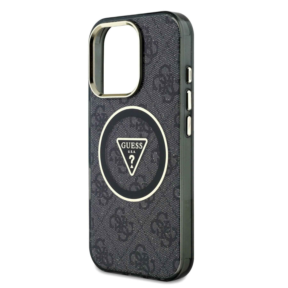 Калъф Guess IML 4G Glitter and Triangle Logo MagSafe GUHMP16XHG4PRTGK за Apple iPhone 16 Pro Max Калъф Guess IML 4G Glitter and Triangle Logo MagSafe GUHMP16XHG4PRTGK за Apple iPhone 16 Pro Max