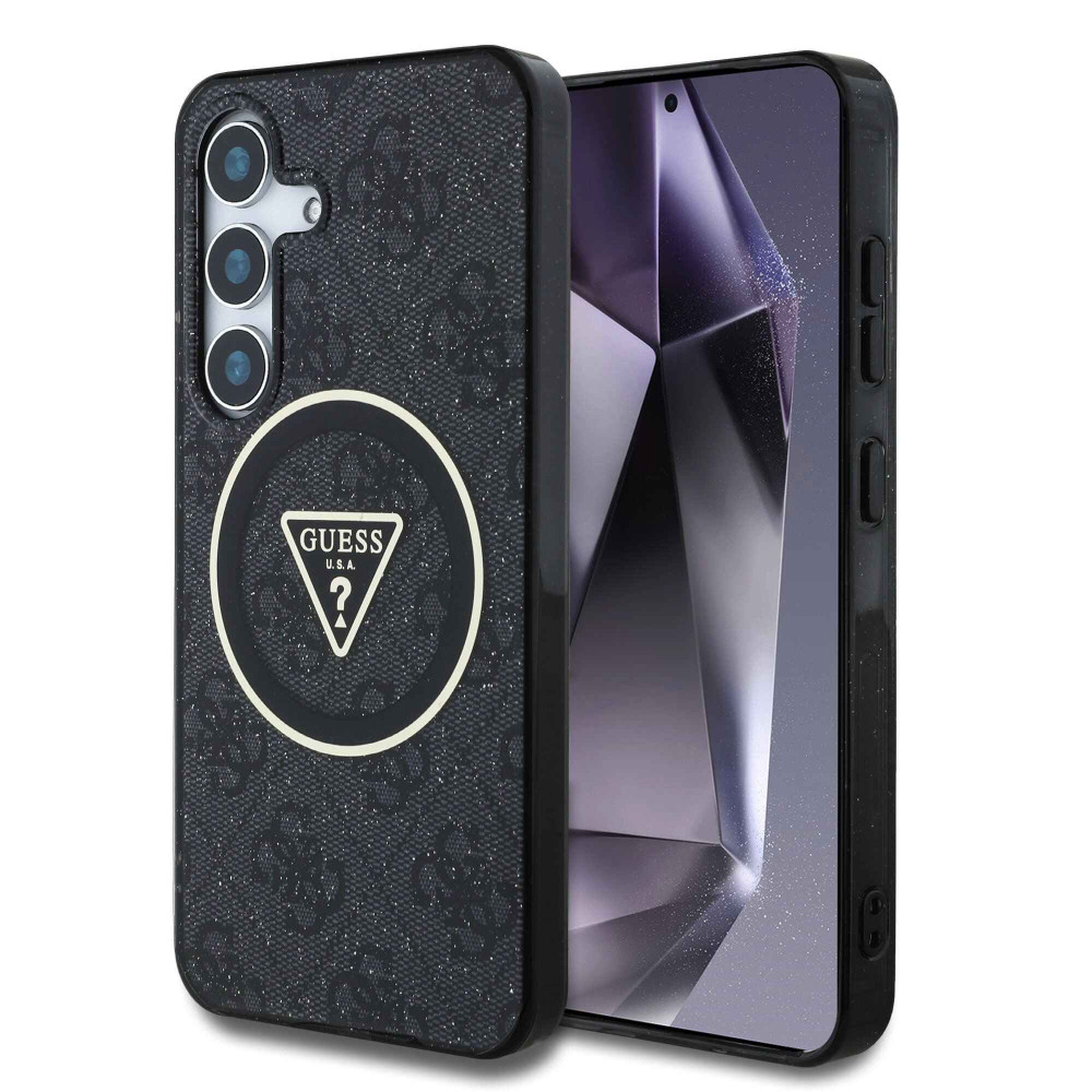 Калъф Guess IML 4G Glitter and Triangle Logo MagSafe GUHMS25MHG4PRTGK за Samsung Galaxy S25 Plus Калъф Guess IML 4G Glitter and Triangle Logo MagSafe GUHMS25MHG4PRTGK за Samsung Galaxy S25 Plus