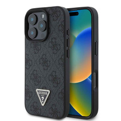 Калъф Guess 4G Strass Triangle Metal Logo GUHCP16LP4TDPK за Apple iPhone 16 Pro Калъф Guess 4G Strass Triangle Metal Logo GUHCP16LP4TDPK за Apple iPhone 16 Pro