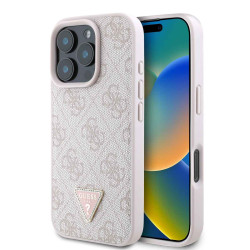 Калъф Guess 4G Strass Triangle Metal Logo GUHCP16LP4TDPP за Apple iPhone 16 Pro Калъф Guess 4G Strass Triangle Metal Logo GUHCP16LP4TDPP за Apple iPhone 16 Pro
