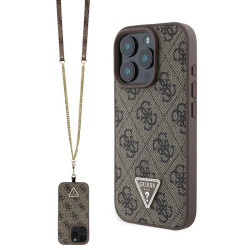 Калъф Guess 4G Strass Triangle Metal Logo + Crossbody Strap GUHCP16XP4TDSCPW за Apple iPhone 16 Pro Max Калъф Guess 4G Strass Triangle Metal Logo + Crossbody Strap GUHCP16XP4TDSCPW за Apple iPhone 16 Pro Max