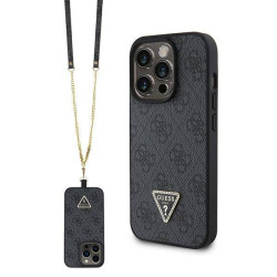 Калъф Guess 4G Strass Triangle Metal Logo + Crossbody Strap GUHCP16XP4TDSCPK за Apple iPhone 16 Pro Max Калъф Guess 4G Strass Triangle Metal Logo + Crossbody Strap GUHCP16XP4TDSCPK за Apple iPhone 16 Pro Max