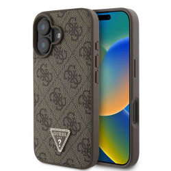 Калъф Guess 4G Strass Triangle Metal Logo GUHCP16SP4TDPW за Apple iPhone 16 Калъф Guess 4G Strass Triangle Metal Logo GUHCP16SP4TDPW за Apple iPhone 16