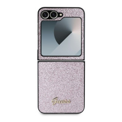 Калъф Guess PC/TPU Glitter Flakes Metal Logo Pink GUHCZF6HGGSHP за Samsung Galaxy Z Flip 6 Калъф Guess PC/TPU Glitter Flakes Metal Logo Pink GUHCZF6HGGSHP за Samsung Galaxy Z Flip 6