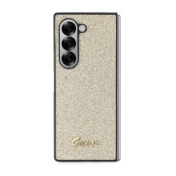 Калъф Guess GUHCZFD6HGGSHD PC/TPU Glitter Flakes Metal Logo Gold за Samsung Galaxy Z Fold 6 Калъф Guess GUHCZFD6HGGSHD PC/TPU Glitter Flakes Metal Logo Gold за Samsung Galaxy Z Fold 6