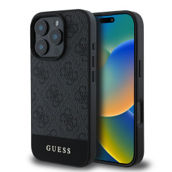 Калъф Guess PU 4G Stripe Black GUHCP16LG4GLGR за Apple iPhone 16 Pro Калъф Guess PU 4G Stripe Black GUHCP16LG4GLGR за Apple iPhone 16 Pro