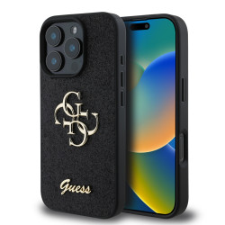 Калъф Guess PU Fixed Glitter 4G Metal Logo Black GUHCP16LHG4SGK за Apple iPhone 16 Pro Калъф Guess PU Fixed Glitter 4G Metal Logo Black GUHCP16LHG4SGK за Apple iPhone 16 Pro