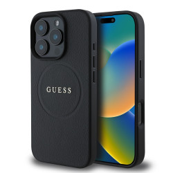 Калъф Guess PU Grained Classic Logo MagSafe Black GUHMP16LPGHSMMK за Apple iPhone 16 Pro Калъф Guess PU Grained Classic Logo MagSafe Black GUHMP16LPGHSMMK за Apple iPhone 16 Pro