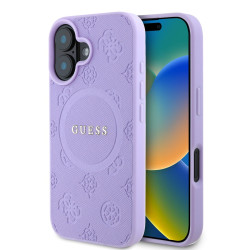 Калъф Guess Saffiano Peony Stamp MagSafe Purple GUHMP16XPSAPSMEU за Apple iPhone 16 Pro Max Калъф Guess Saffiano Peony Stamp MagSafe Purple GUHMP16XPSAPSMEU за Apple iPhone 16 Pro Max
