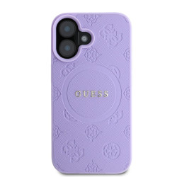Калъф Guess Saffiano Peony Stamp MagSafe Purple GUHMP16XPSAPSMEU за Apple iPhone 16 Pro Max Калъф Guess Saffiano Peony Stamp MagSafe Purple GUHMP16XPSAPSMEU за Apple iPhone 16 Pro Max