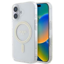 Калъф Guess IML Glitter Ring MagSafe Transparent GUHMP16LHFGERET за Apple iPhone 16 Pro Калъф Guess IML Glitter Ring MagSafe Transparent GUHMP16LHFGERET за Apple iPhone 16 Pro